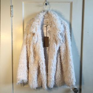 Thread + Supply White Fur Jacket (Never Worn)